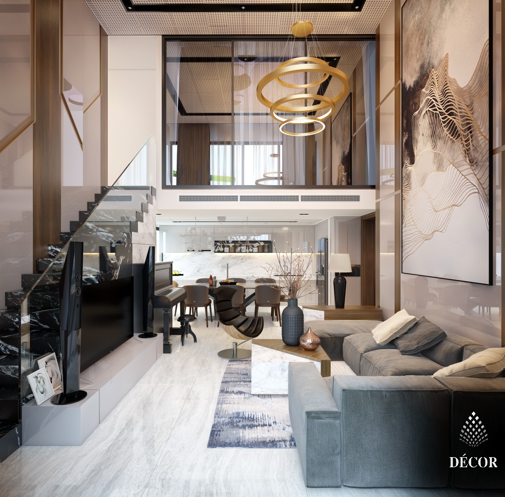 Thiết kế hiện đại căn hộ Duplex