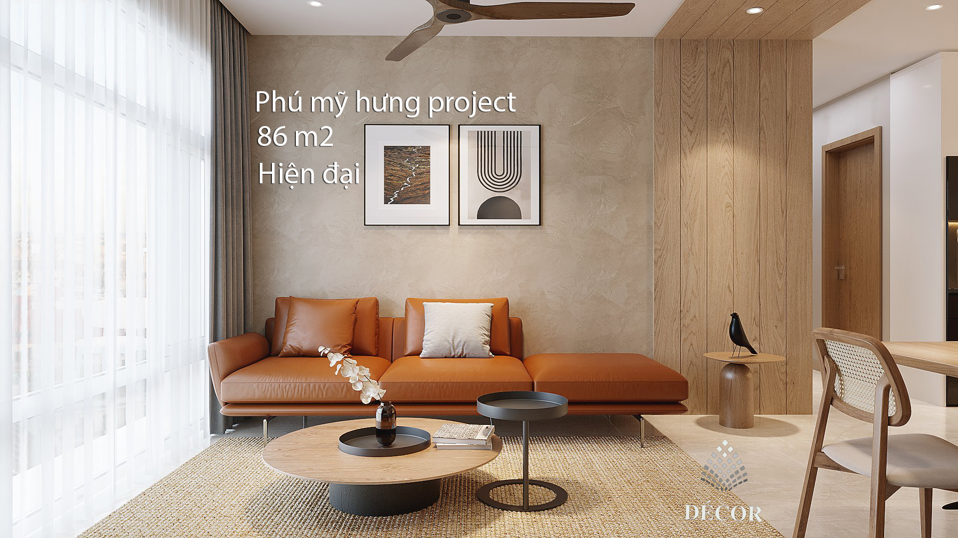 Thiết kế thi công nội thất căn hộ phòng khách 2