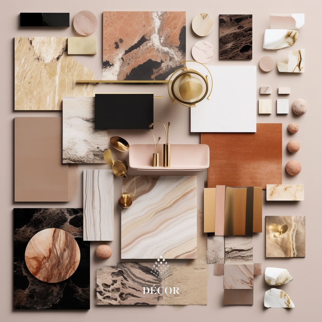 Moodboard về mẫu gạch và đá ốp 