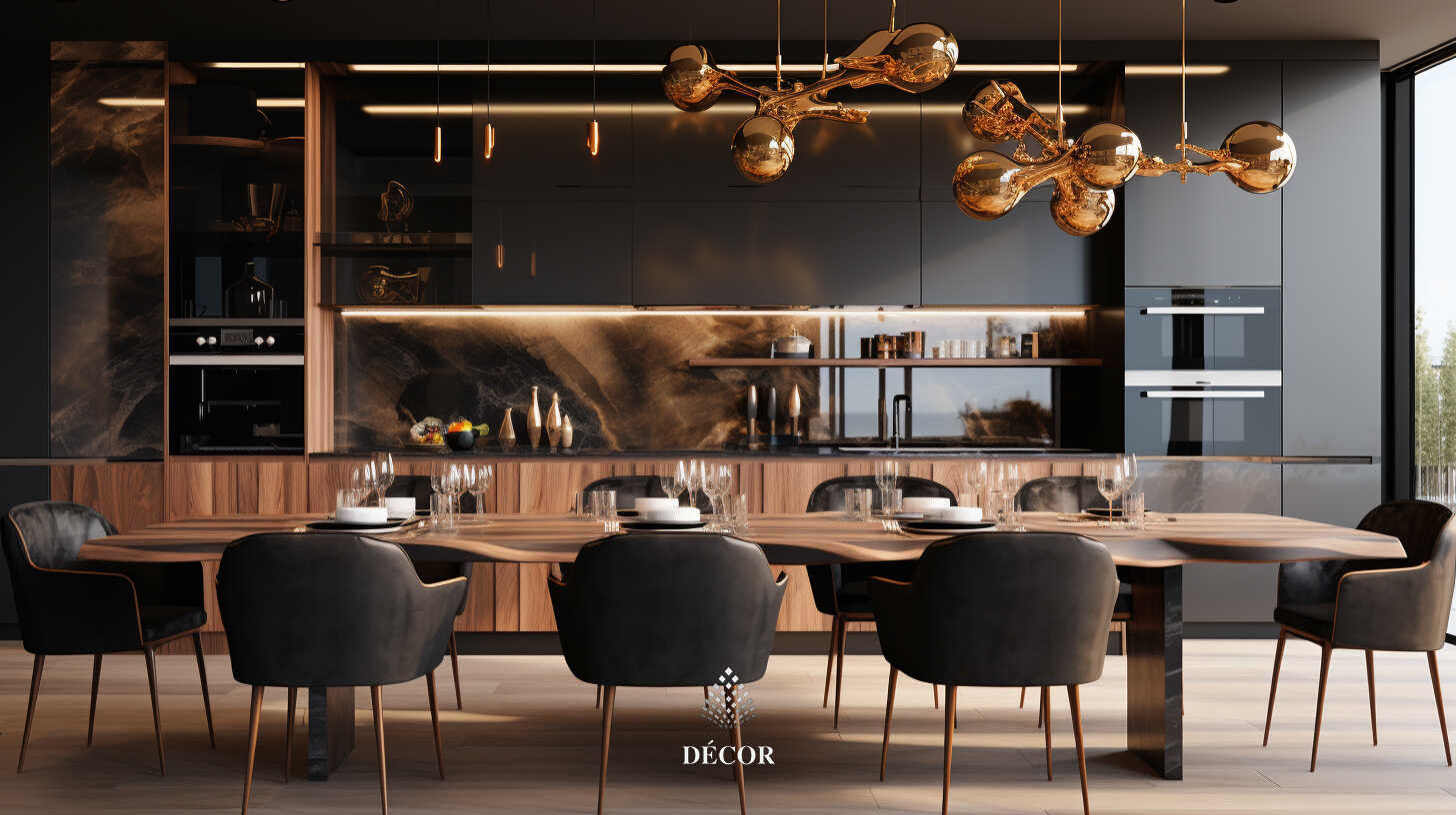 Mẫu thiết kế nội thất tủ bếp cao cấp với sự kết hợp giữa gỗ tự nhiên và gỗ công nghiệp