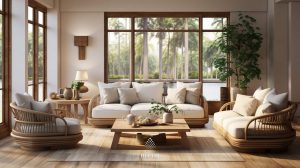 Nội thất đồng quê với các vật liệu tự nhiên