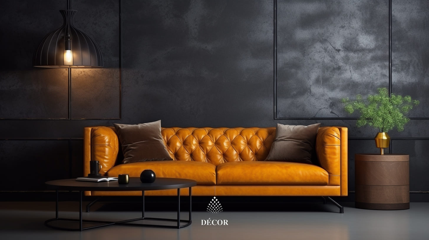 Sofa bọc da tự nhiên sang trọng