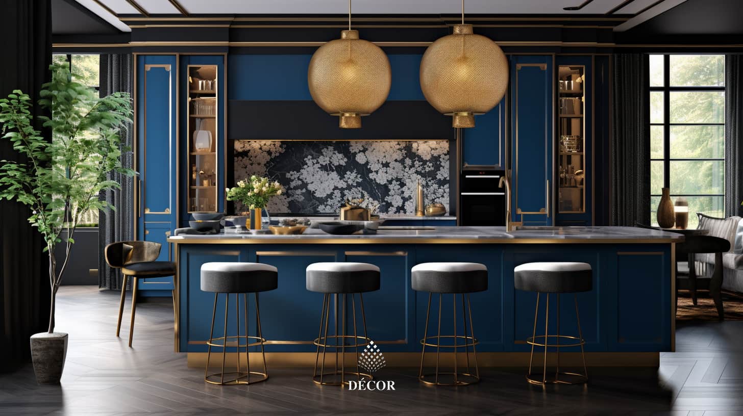Gam màu xanh trong phong cách thiết kế Indochine nổi bật