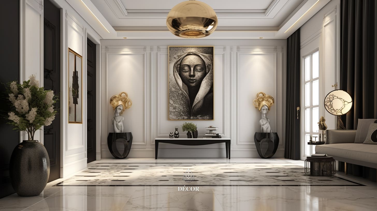 Đại sảnh cho villa phong cách cổ điển