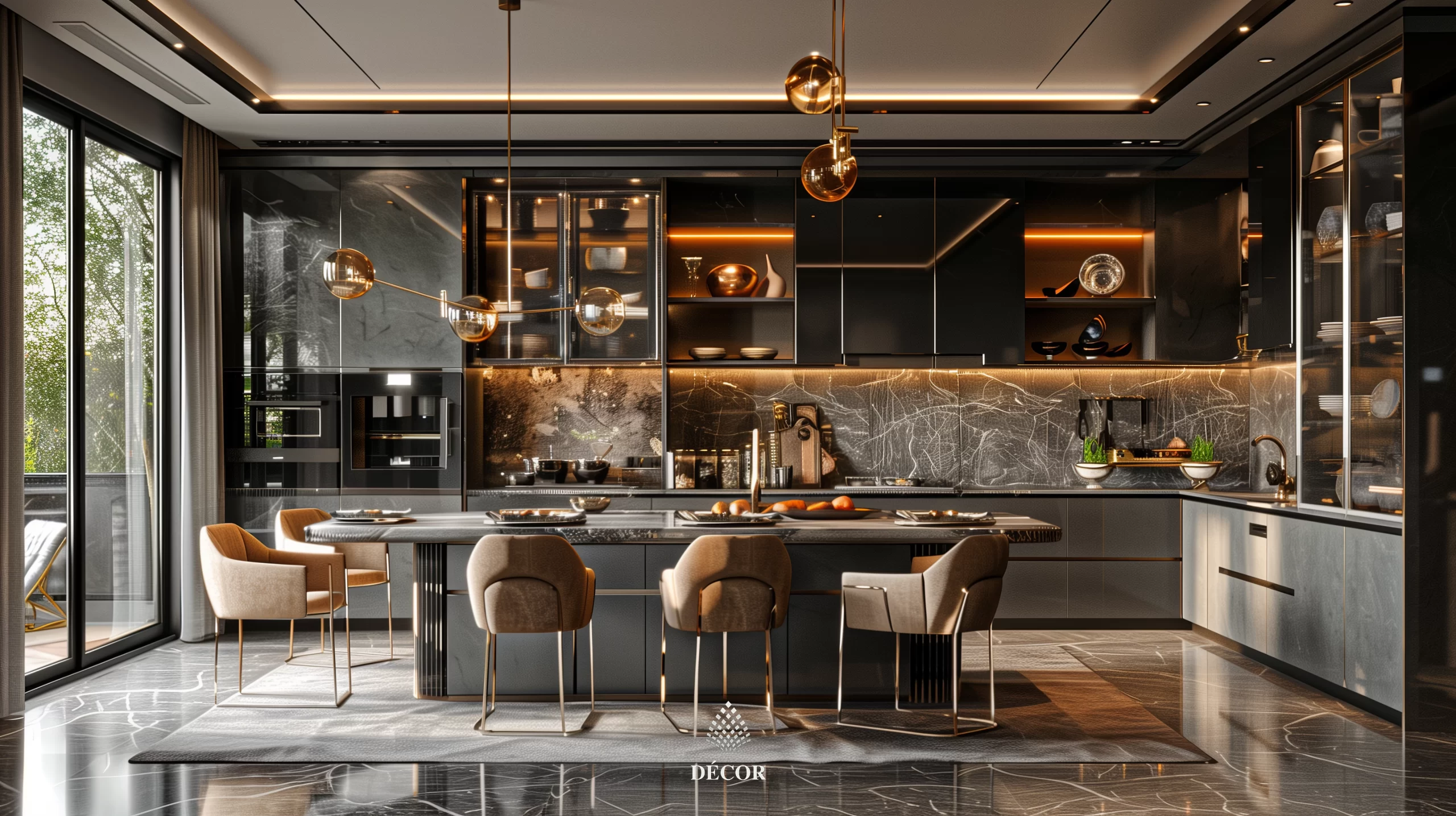 Thiết kế phòng bếp không gian sang trọng - Thiết kế nội thất Décor