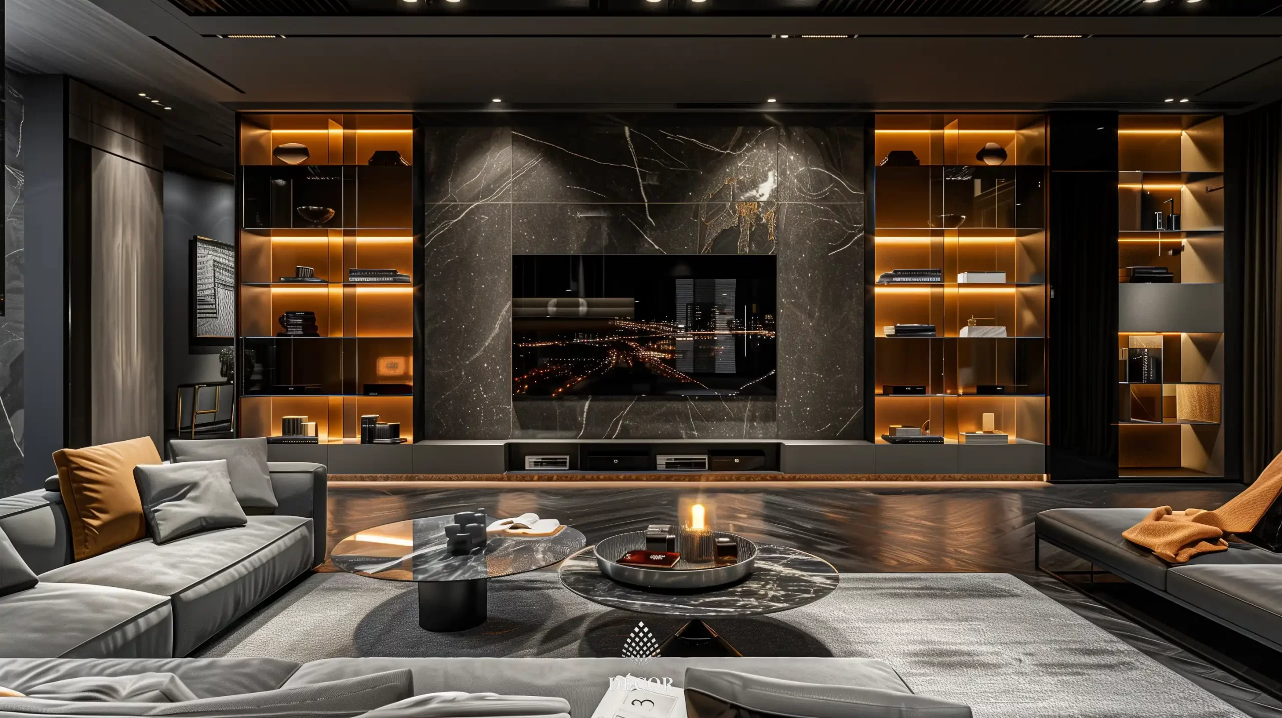Thiết kế phòng khách sang trọng, hợp thời - Thiết kế nội thất Décor