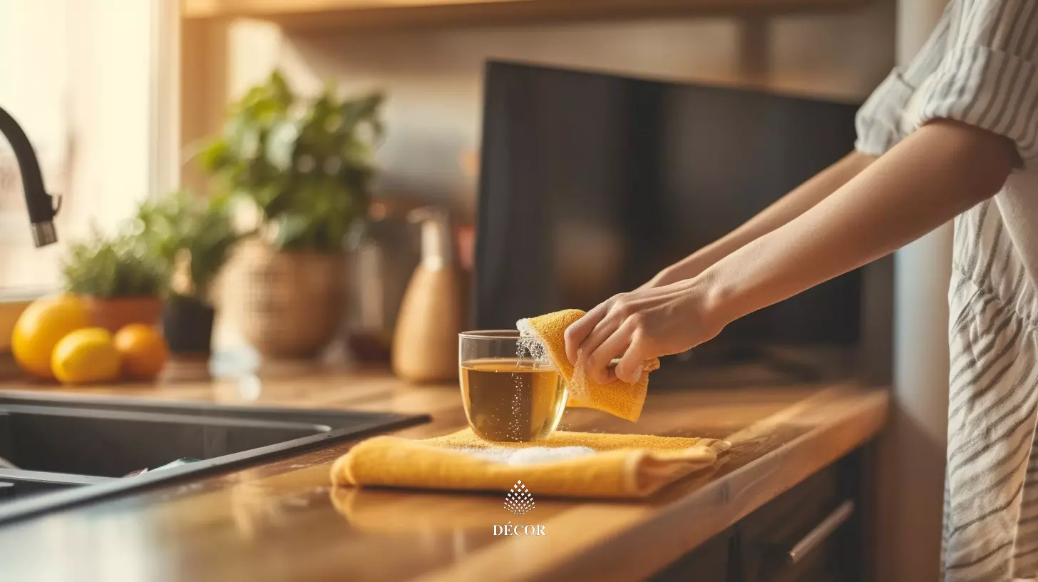 Vệ sinh gỗ bằng nước cốt chanh có tính axit nhẹ
