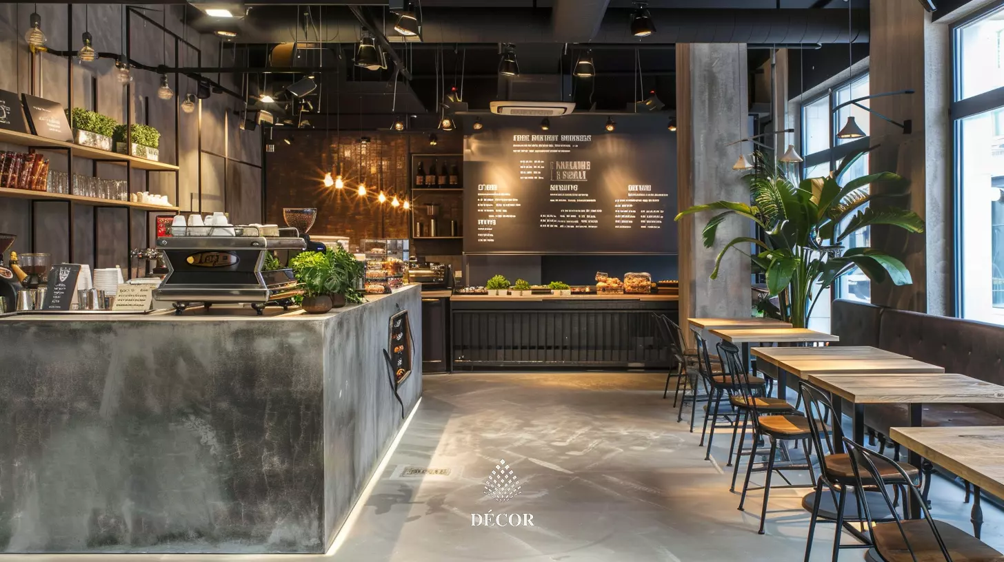 Quán coffee mang phong cách industrial có không gian thoáng đãng