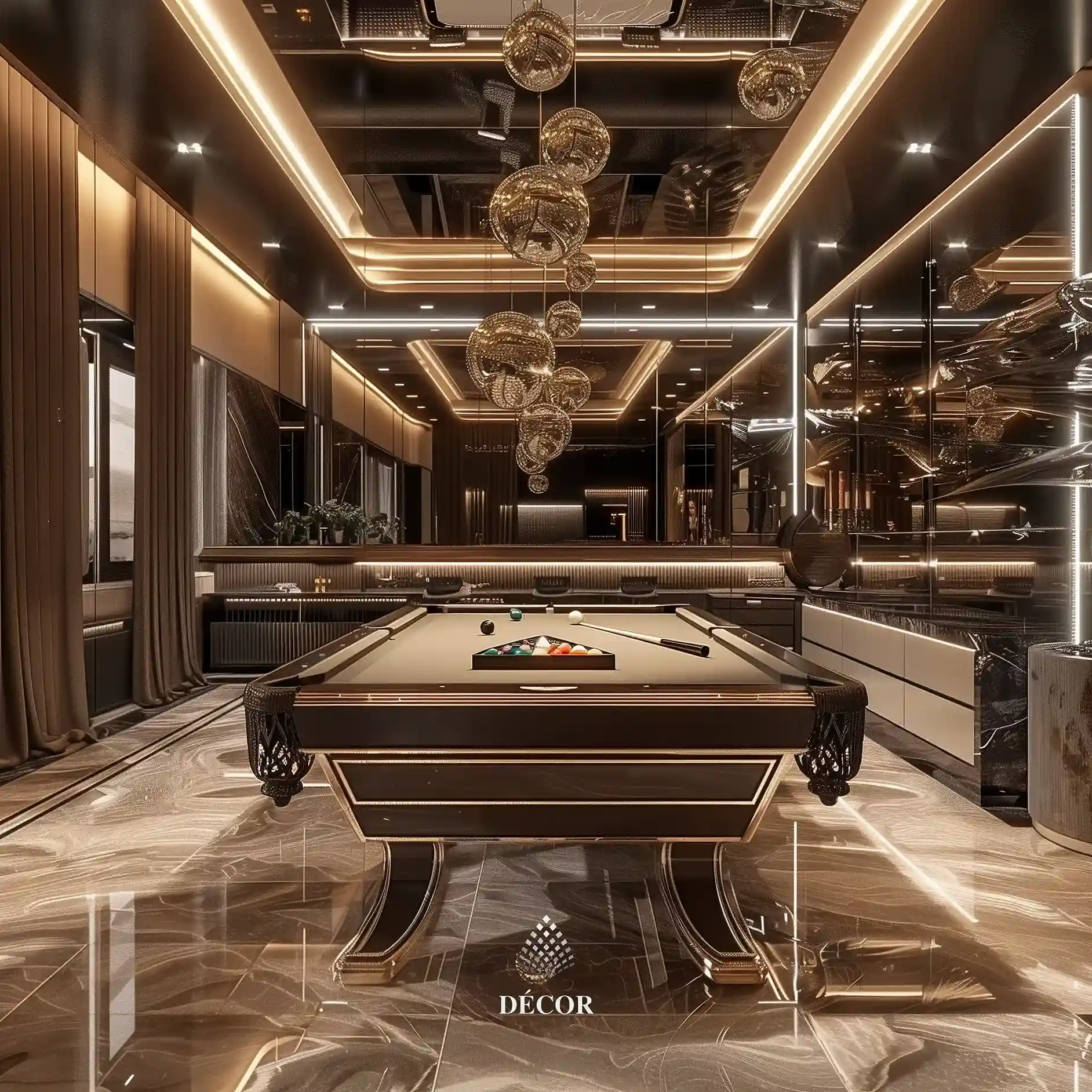 Phòng giải trí không gian hiện đại sang trọng luxury