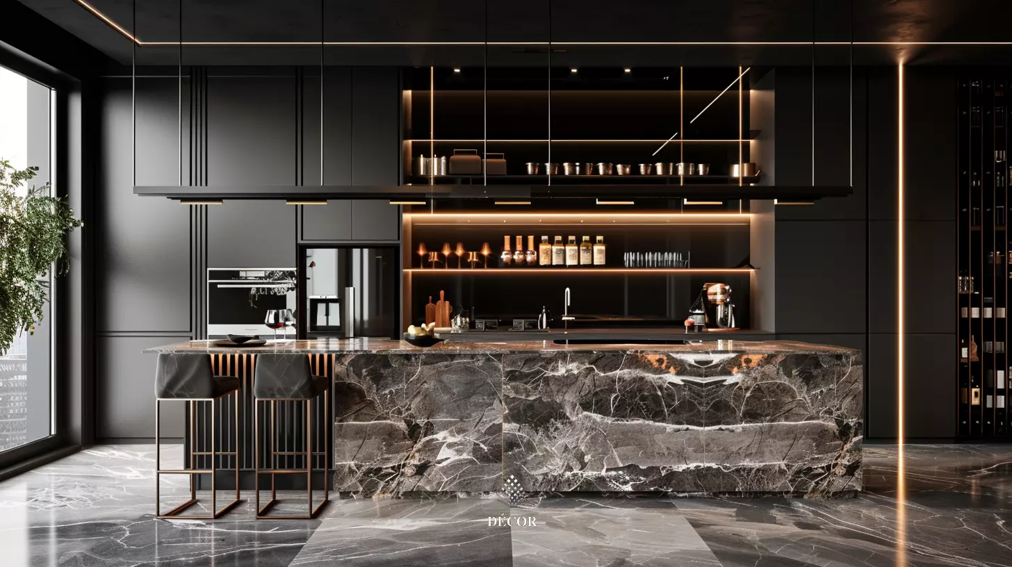 Phòng bếp được thiết kế theo phong cách Quiet Luxury sang trọng