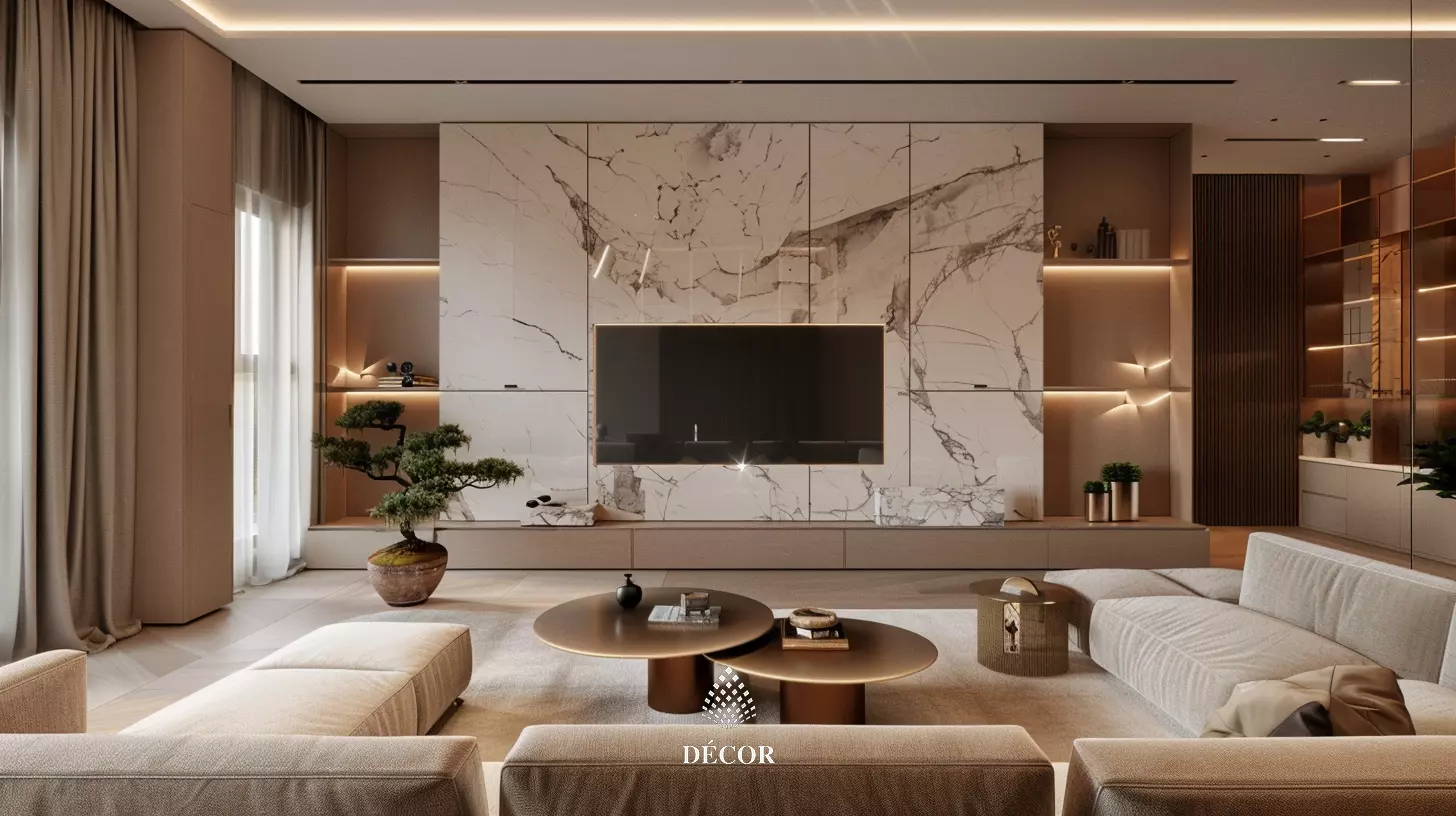 Thiết kế phòng khách hiện đại sang trọng với tông màu Taupe