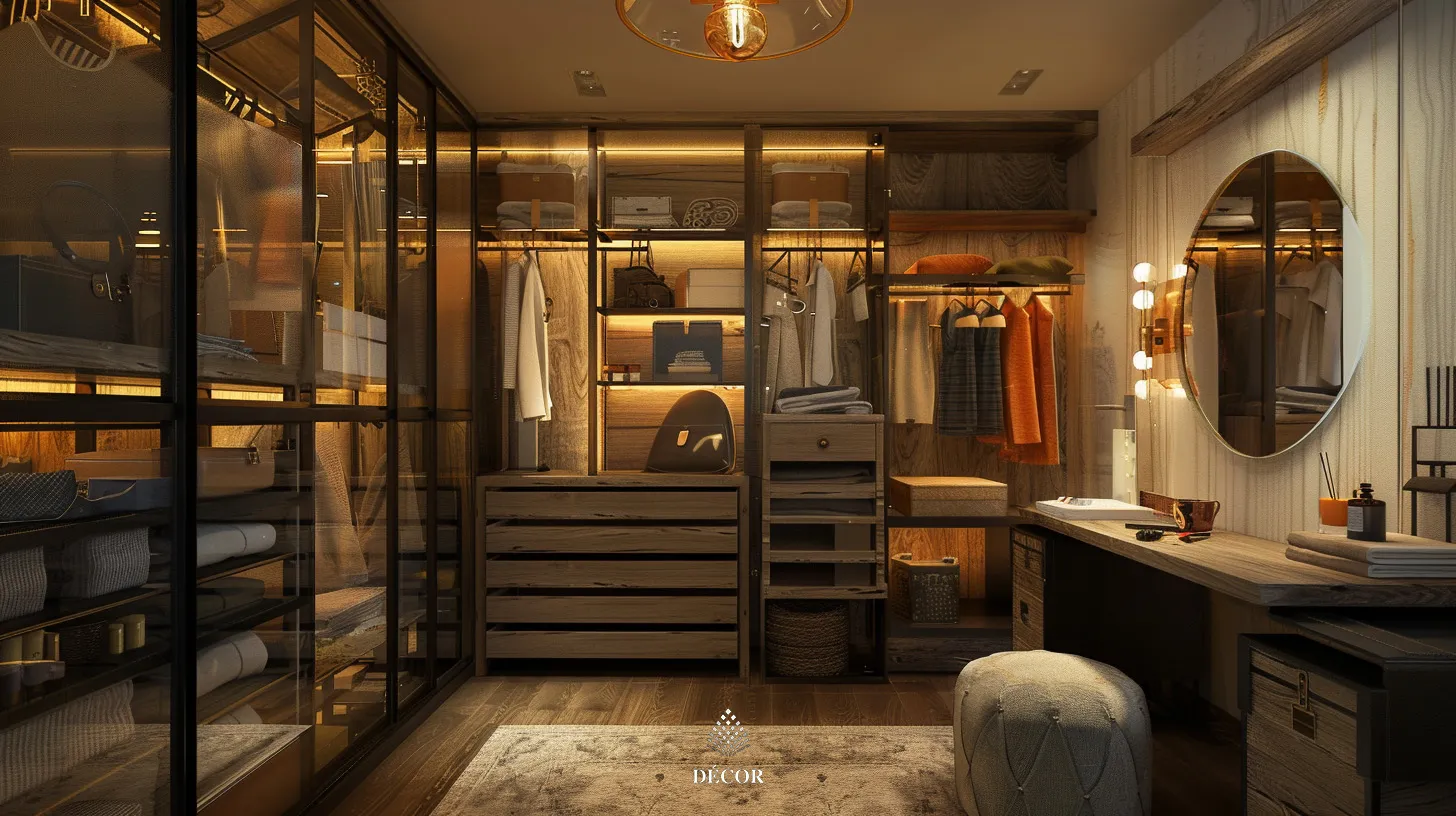 Không gian trang phục theo phong cách Rustic