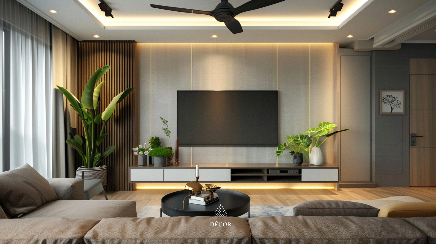 Ánh sáng trong không gian phòng khách rộng rãi hơn