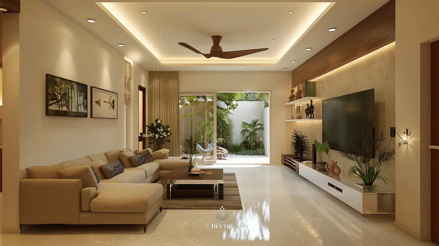 Lựa chọn kích thước phù hợp với không gian phòng khách nhỏ hiện đại