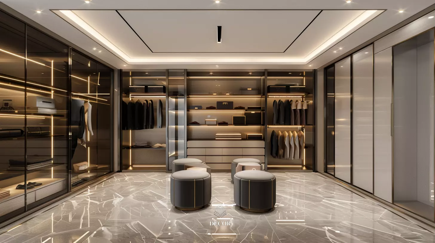 Phong cách Quiet luxury cho phòng thay đồ lớn