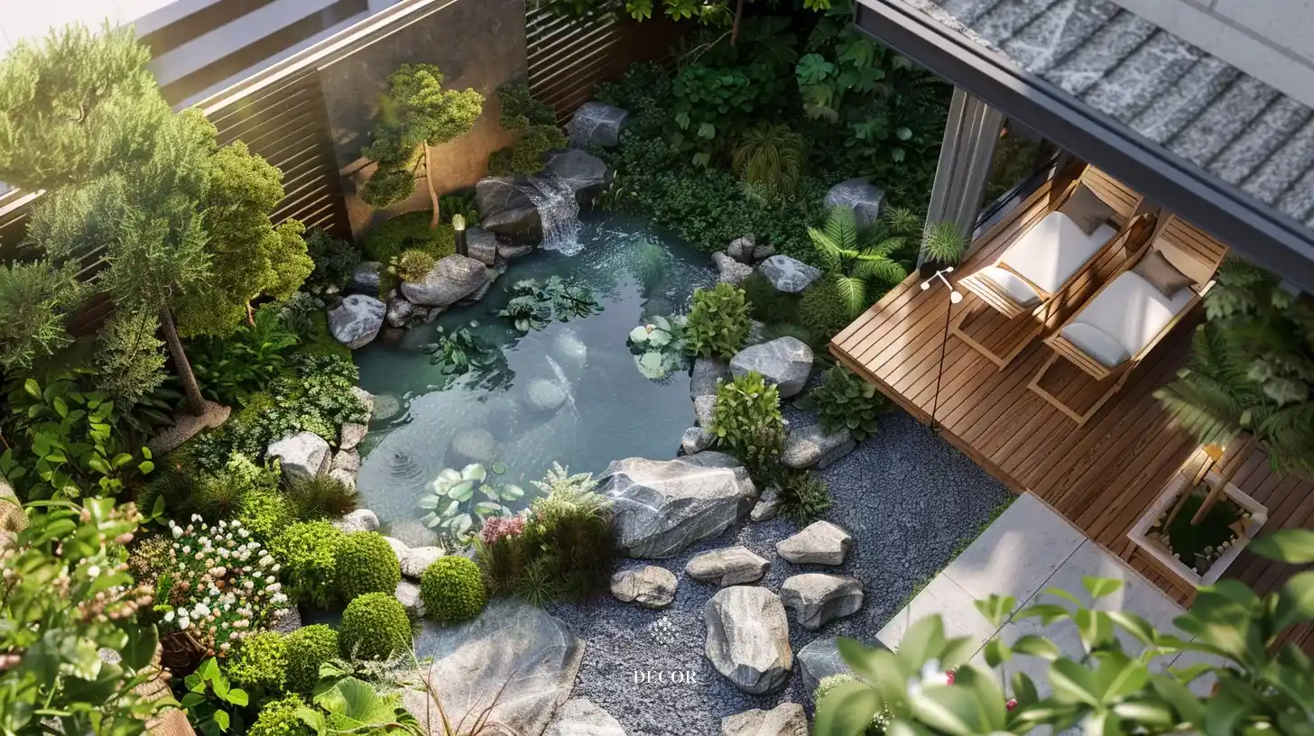 Không gian nghỉ ngơi sân thượng với nhiều hạng mục thư giãn