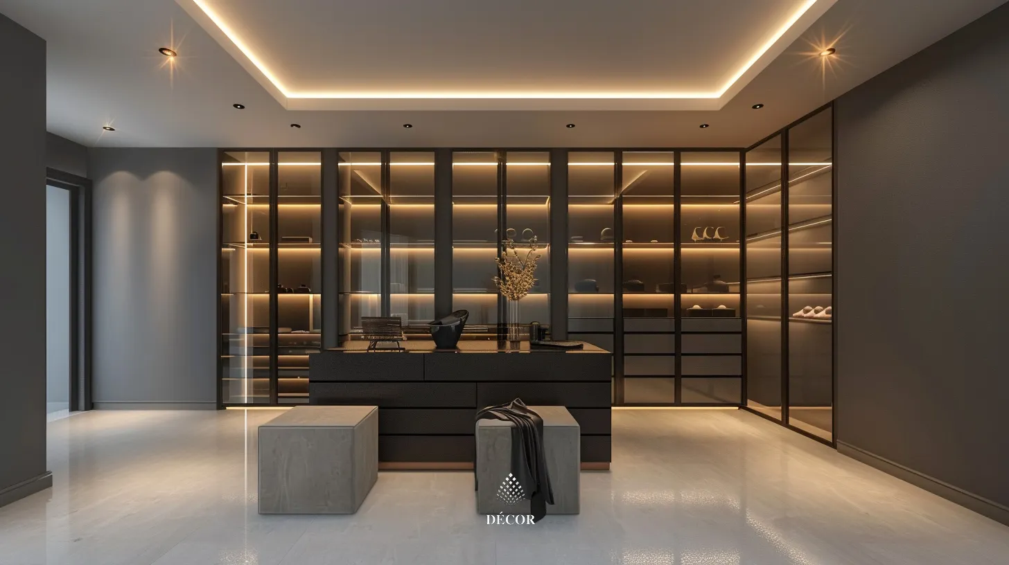 Phòng thay đồ không gian lớn phong cách Minimalist