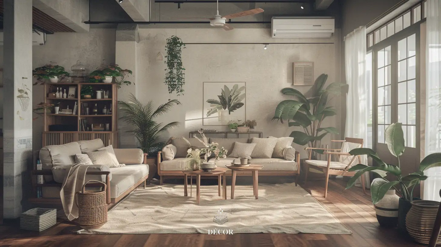 Phòng khách được thiết kế theo phong cách Retro + Morden 