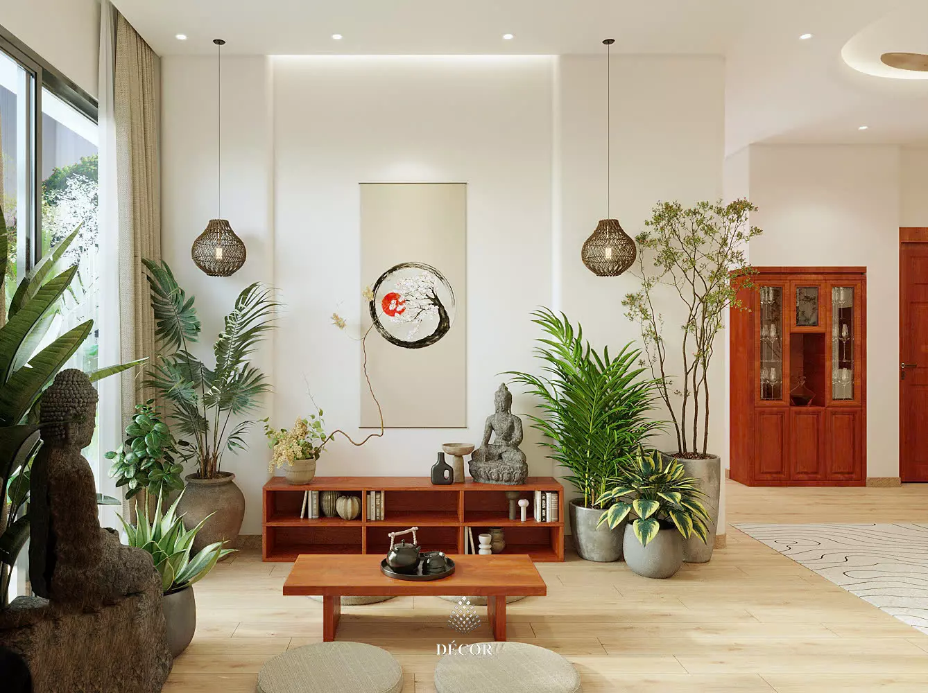 Không gian sống hiện đại được thiết kế với các yếu tố ánh sáng