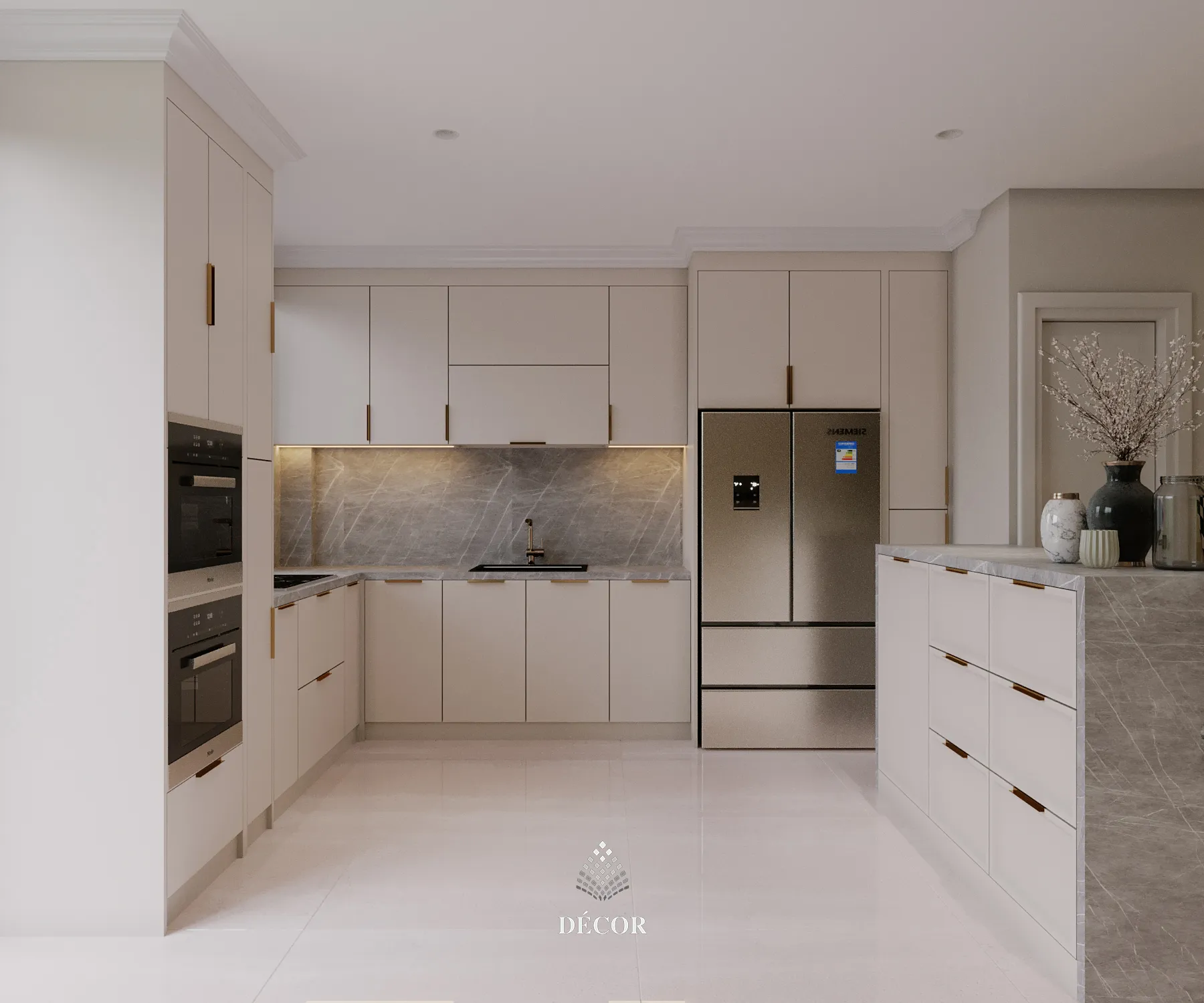 Thiết kế bếp phong cách Modern Classic sang trọng tinh tế