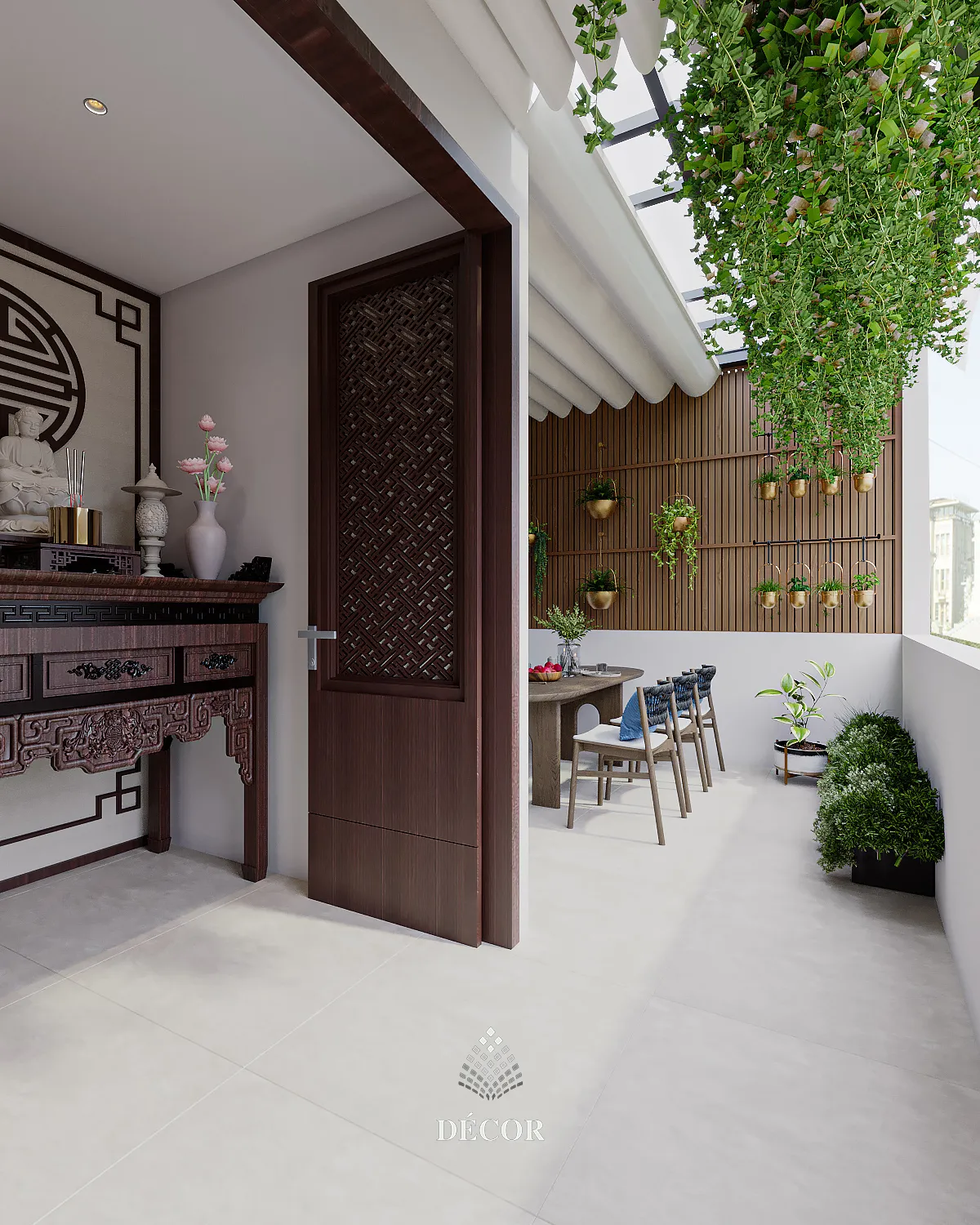 Không gian xanh trong nhà ở hiện đại là một nơi không thể thiếu