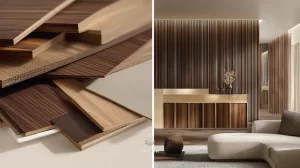 Veneer Óc chó sang trọng trong nội thất