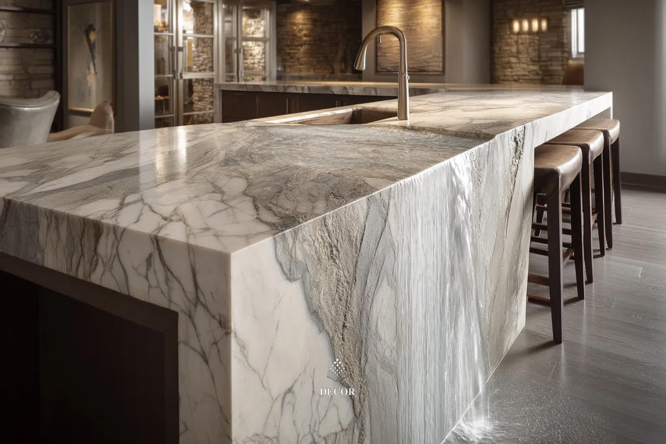 Ứng dụng sử dụng đá Quartzite trong đảo bếp