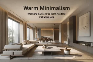 Warm Minimalism không gian sống mới 2026