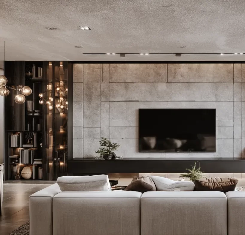 thiết kế hiện đại cho phòng khách The Infiniti